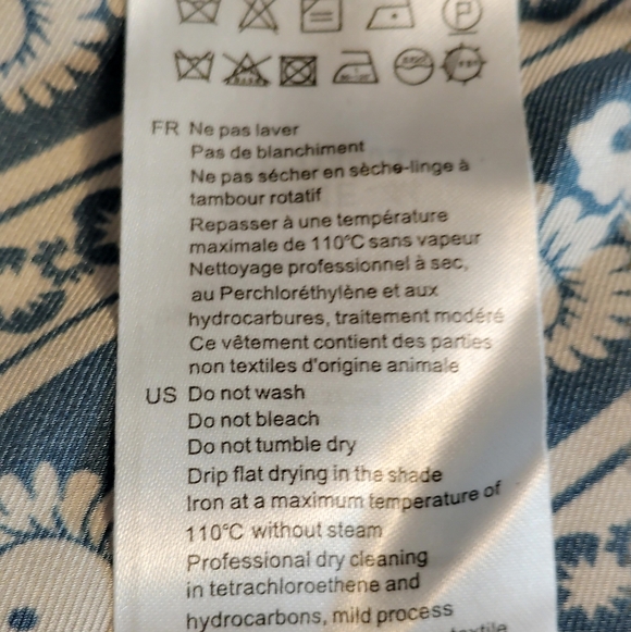 Sandro Enrika graphic-print Navy Blue Wrap Dress - Picture 11 of 11